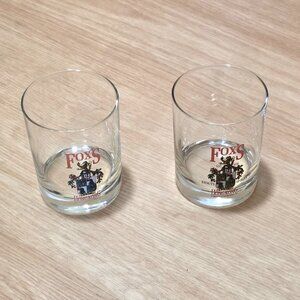 1992 Fox's Stouts Spirit Pub Hongkong Beer Glass Drinking Barware 3" x 4"